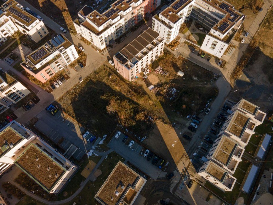 LUFTAUFNAHME GRUNDST�CK Reihenendhaus Braunschweig
