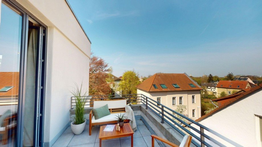 AUSBLICK VON DER DACHTERRASSE Penthousewohnung Braunschweig