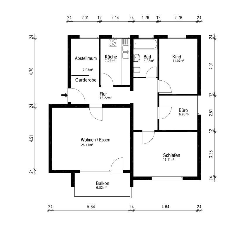 GRUNDRISS DER WOHNUNG Dachgeschosswohnung Braunschweig