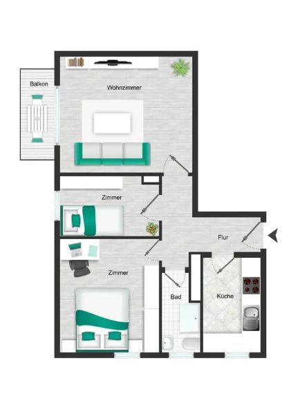 GRUNDRISS Etagenwohnung Braunschweig