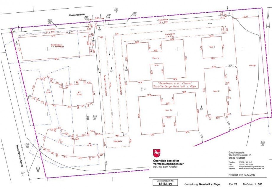 BEBAUUNGSPLAN Gemischt-Grundst�ck Neustadt am R�benberge
