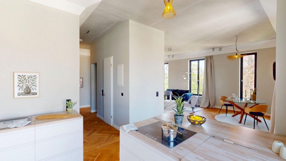 BLICK VON DER K�CHE Penthousewohnung Braunschweig