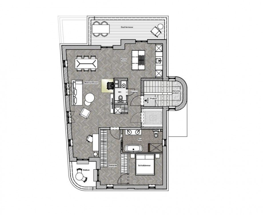 GRUNDRISS PENTHOUSE - WOHNUNG Penthousewohnung Braunschweig